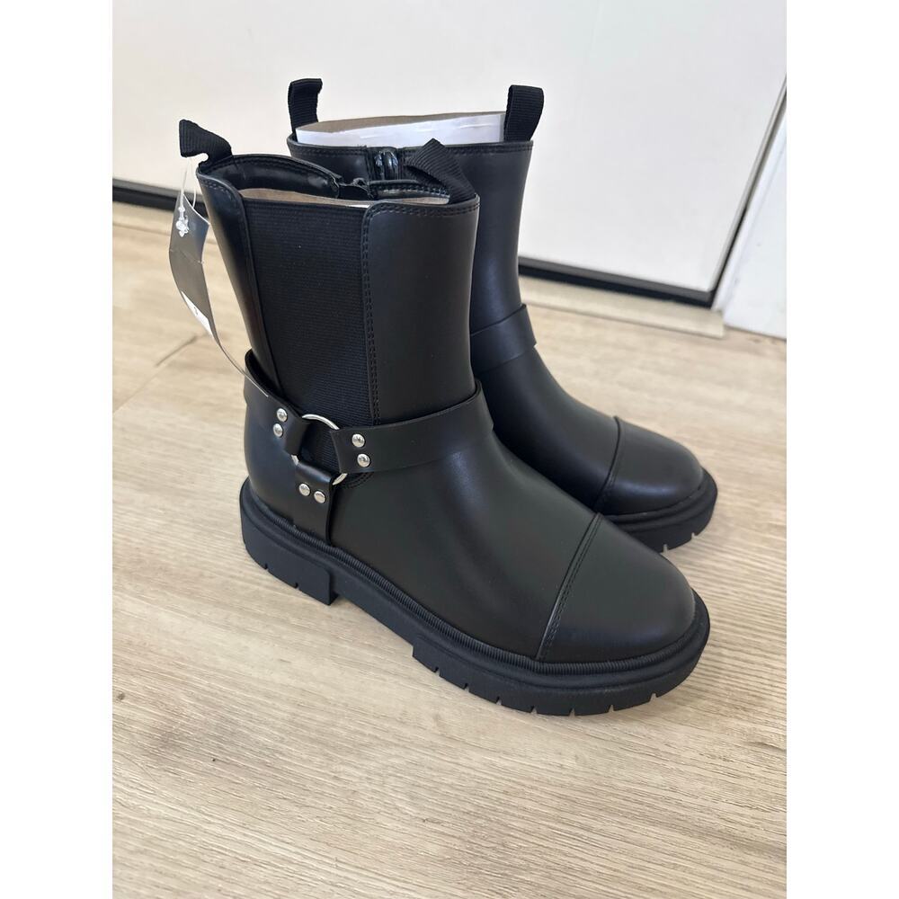 Art Class Crosby Harness Moto Boots Black Western Biker Boots Youth Big Kid 3